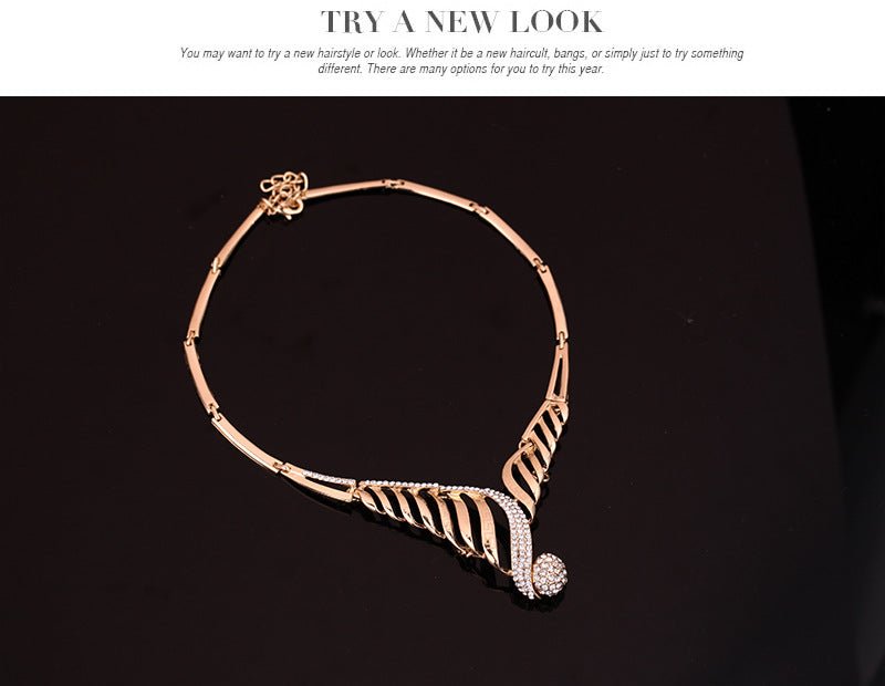 Four-piece Jewelry Set Fashion Alloy Necklace Earrings Bracelet - HKE TRADERS LTD - Jewellery