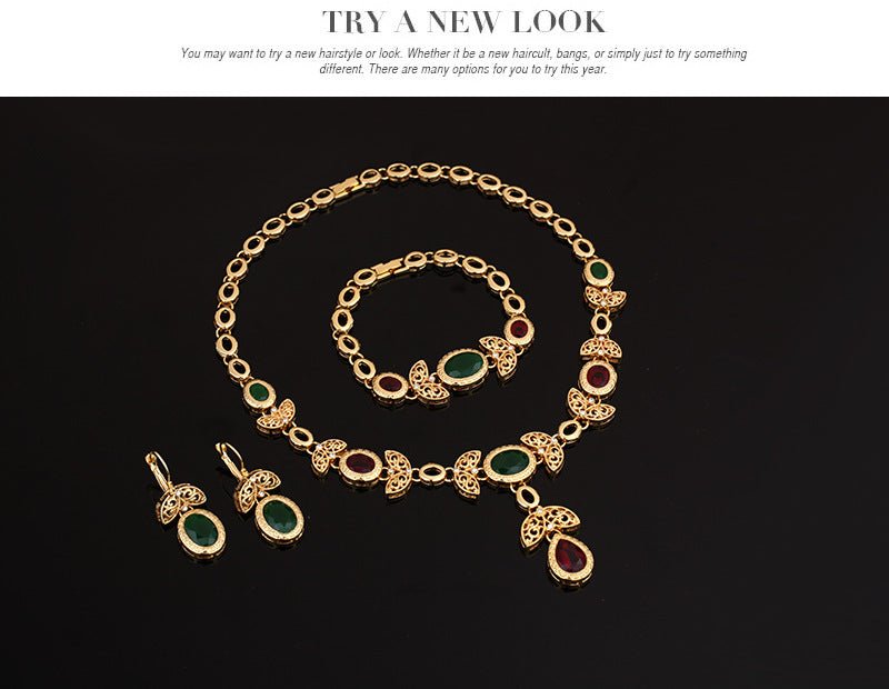 Jewelry Set Necklace And Earrings Ring Bracelet - HKE TRADERS LTD - Jewellery